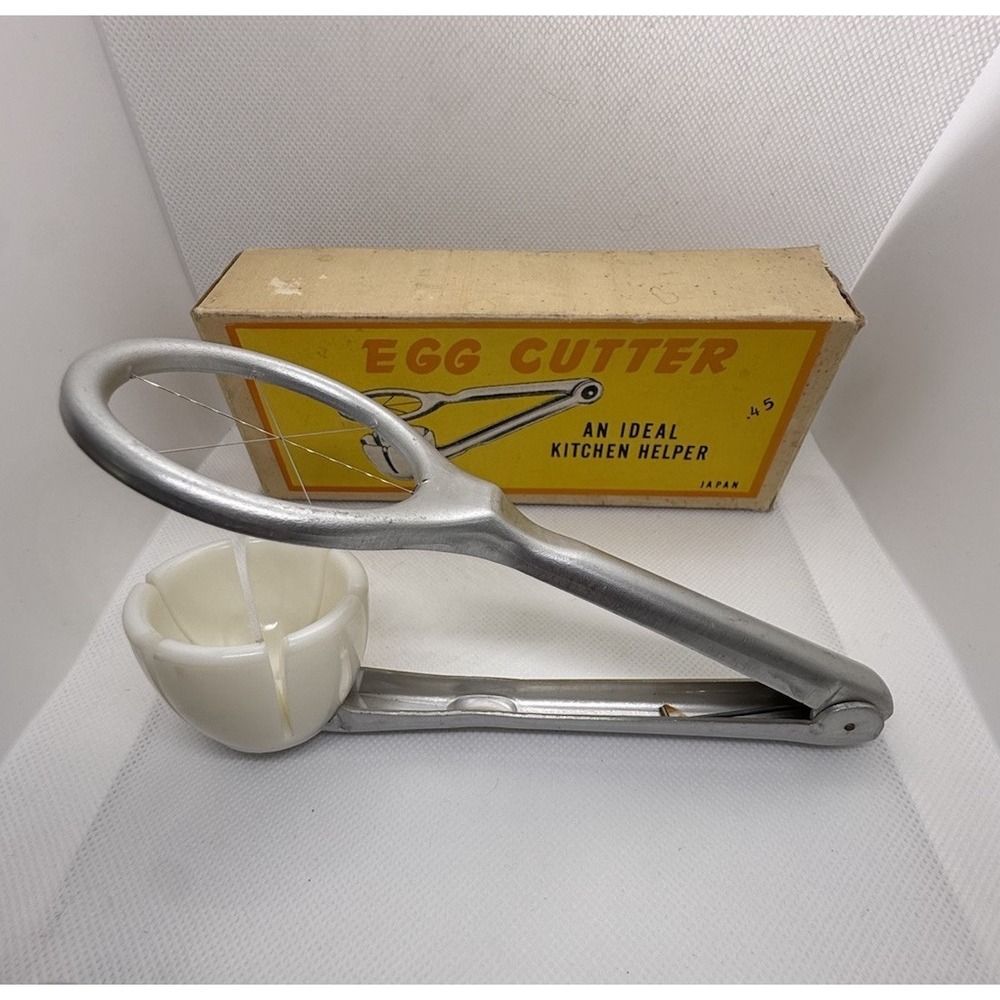 Vintage Aluminum Egg Slicer Cutter Tool – Made in Japan – Kitchen NIB
